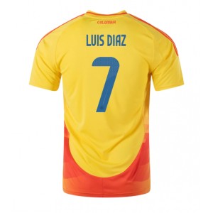 Fotbalové Dres Kolumbie Luis Diaz #7 Domácí Oblečení Copa America 2024 Krátký Rukáv